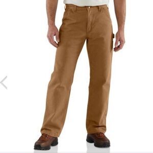 Carhartt Flannel Lined Washed Duck Loose Fit Pant Sz 36 x 32 see measurements